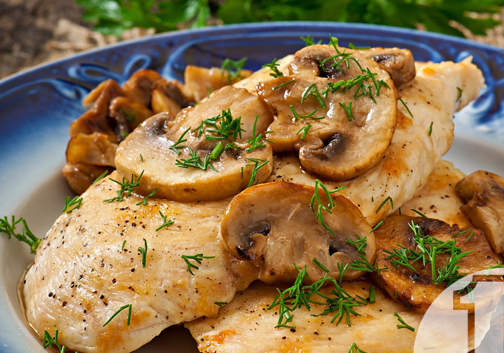 Στήθος κοτόπουλου με μανιτάρια Ena Blog