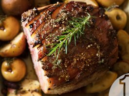 Χοιρινό μπούτι ψητό με μήλα | Ena Blog